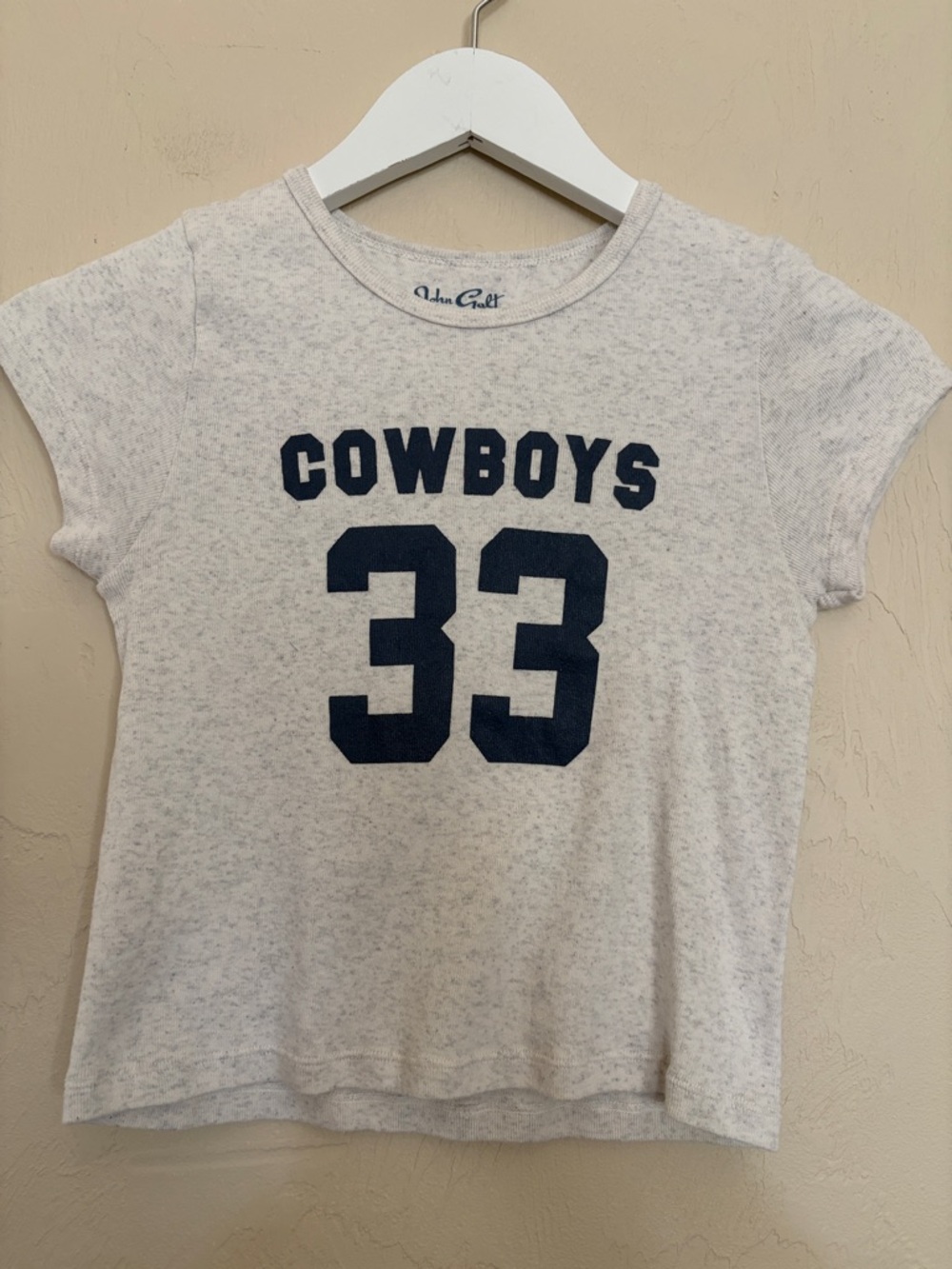 Brandy Melville/John Galt Cropped Cowboys 33 Graphic Tee. Excellent Condition!